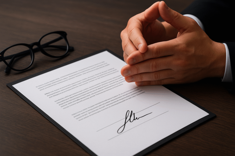 חתימה על הסכם